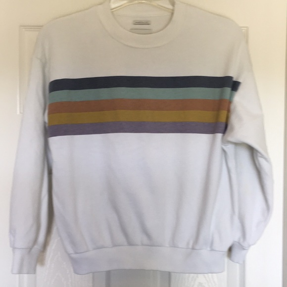 American Eagle 'Ahh-mazingly Soft' Multi-Color Striped Sweatshirt - Picture 1 of 6